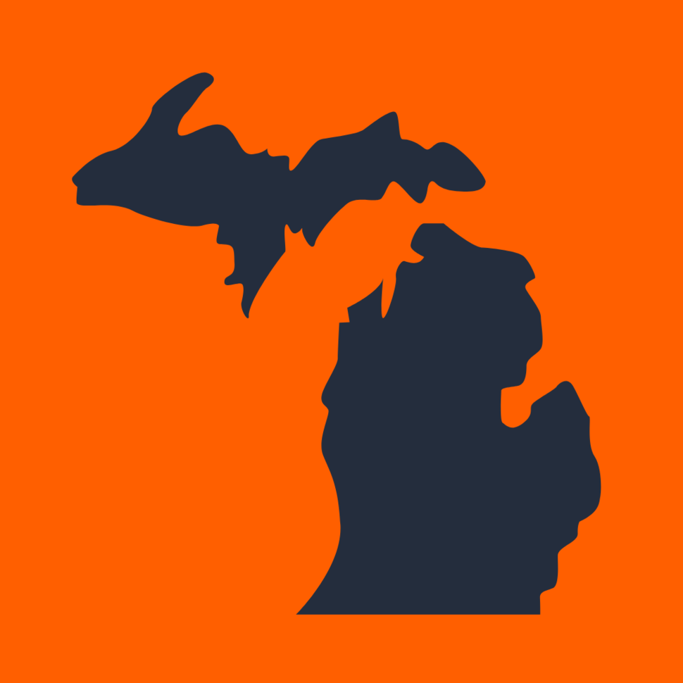 Outline of the state of Michigan