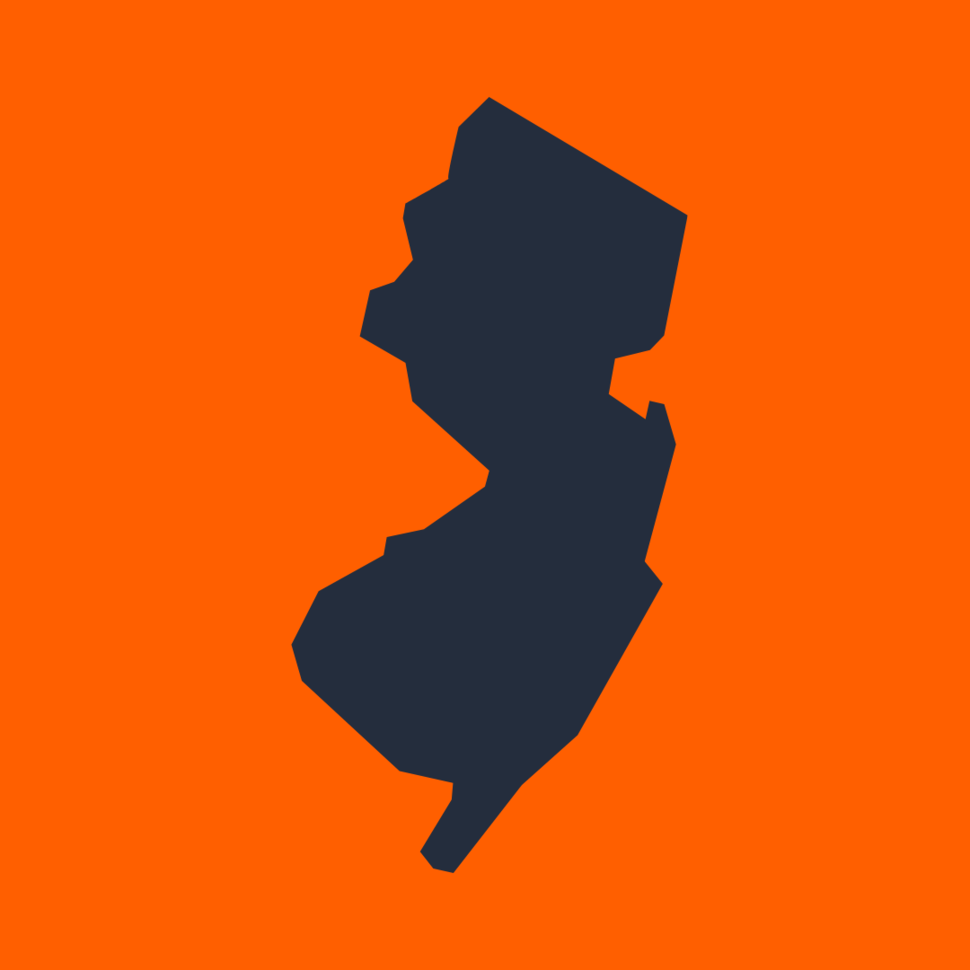 Outline of the state of New Jersey