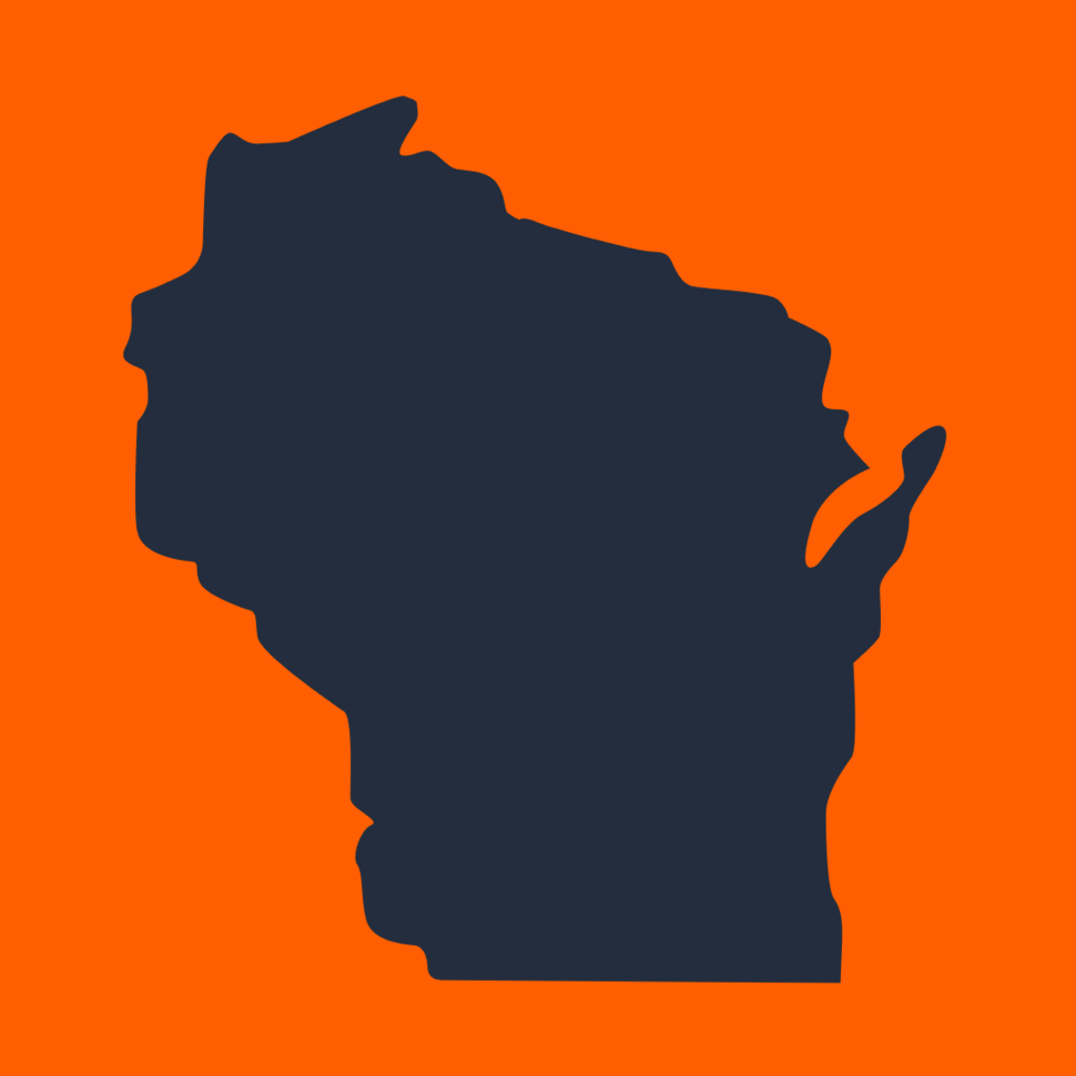 Outline of the state of Wisconsin